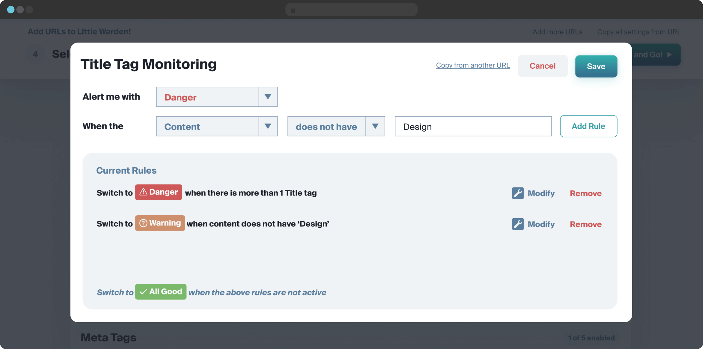 Create or modify custom checks